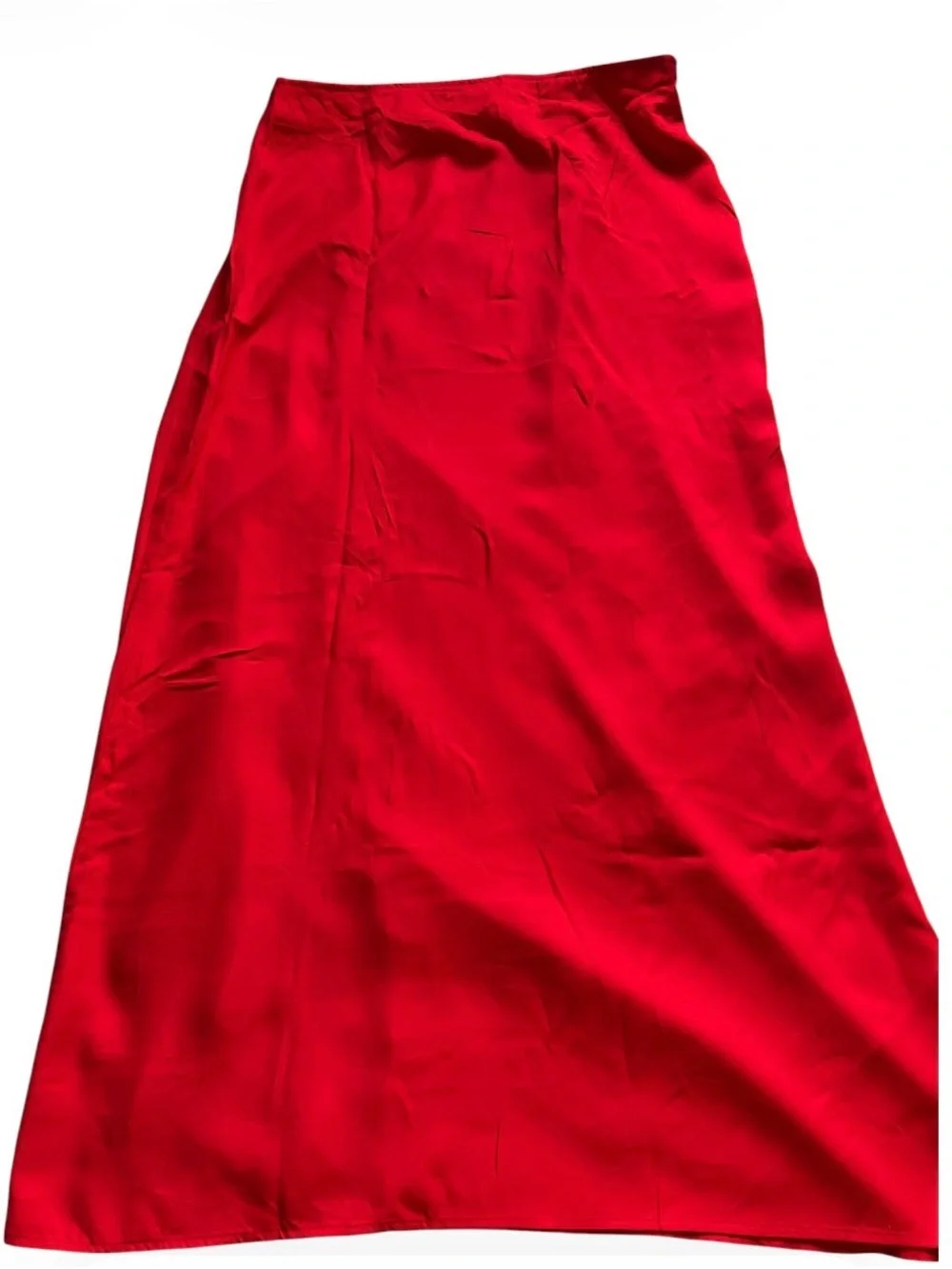 NWT OXXO (Catch The City) Asymmetric High Waist Red Long Skirt M.